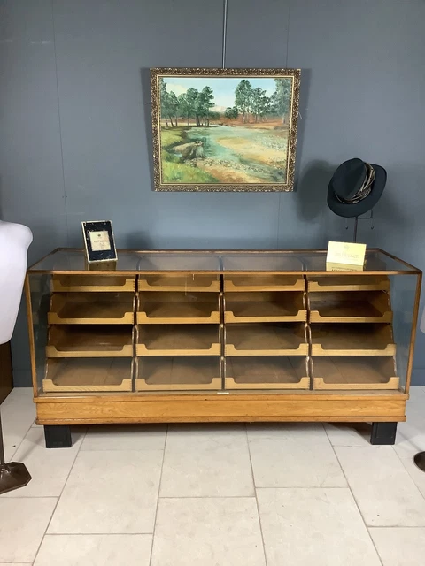 OAK 16 DRAWER Shop Haberdashery Shop Display Counter Cabinet £1,650.00 ...