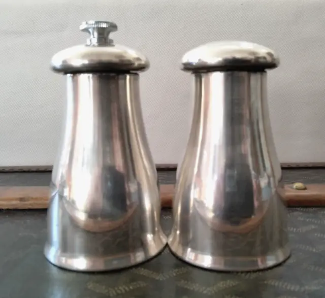 Vintage MCM Alvin Peugeot Sterling Silver Salt & Pepper Mills Made in France