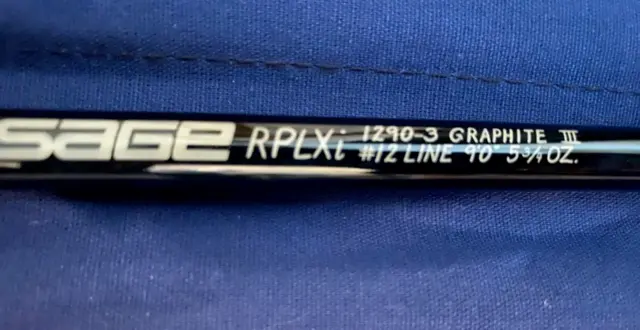 Sage RPLXi 1290-3 Graphite III SaltWater Fly Fishing Rod 12 wt  3-pc Line 9'0"