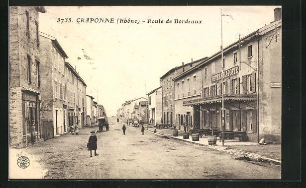 CPA Craponne, Route de Bordeaux, Hotel de la Poste
