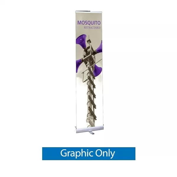 Mosquito Retractable Banner Stand 400 Silver Vinyl Banner Only 15.75" x 15-63"