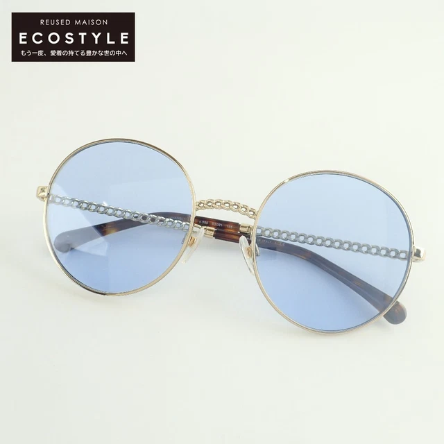 CHANEL [Good Condition] 2186 Round Shape with Optical Chain sunglasses 53□...