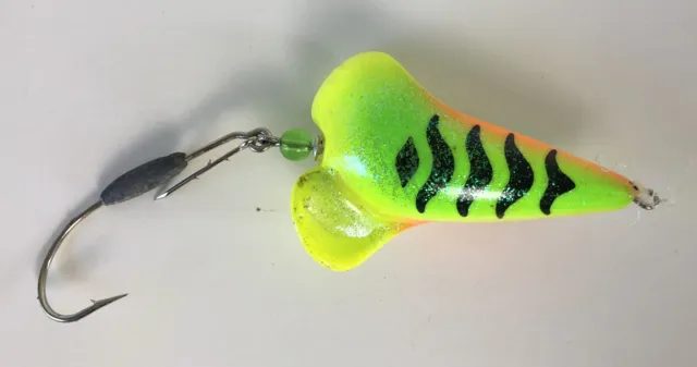 Mister Twister Top Prop Vintage? Green Yellow Single Hook Bass Pike Musky