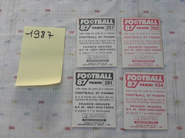 Lot D'images Stickers Foot 87 Panini 2