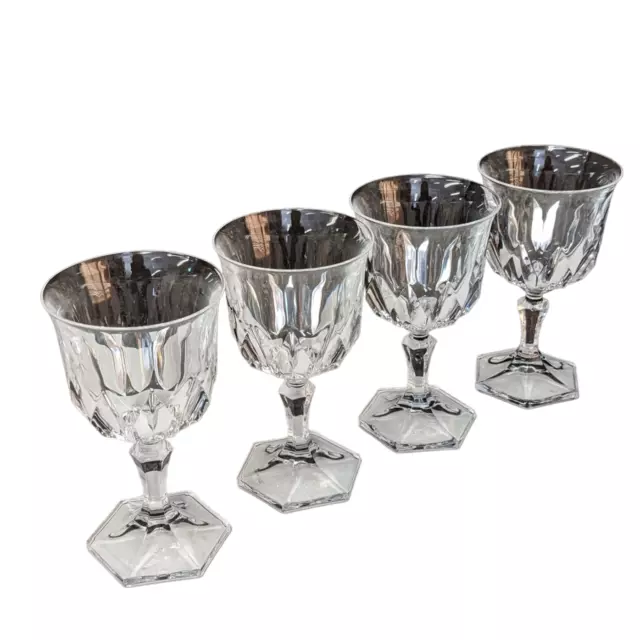 Wine Glasses Chaumont By Cristal dArques Lead Crystal  5 1/4 InchTall Set Of 4