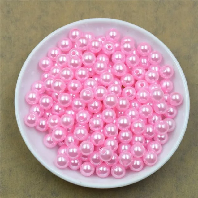 Imitation Pearl Beads Round Plastic Acrylic Spacer Bead for Jewelry Making Beads