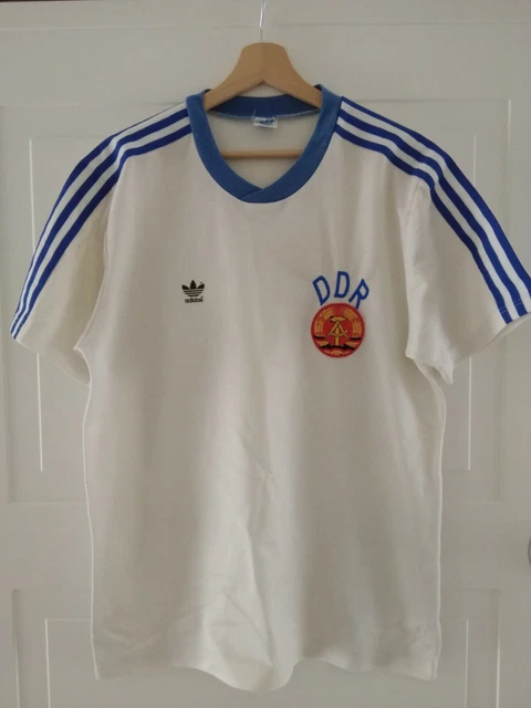 GDR VINTAGE Adidas DDR East-Germany Football Shirt Jersey L EUR 191,21 - PicClick FR