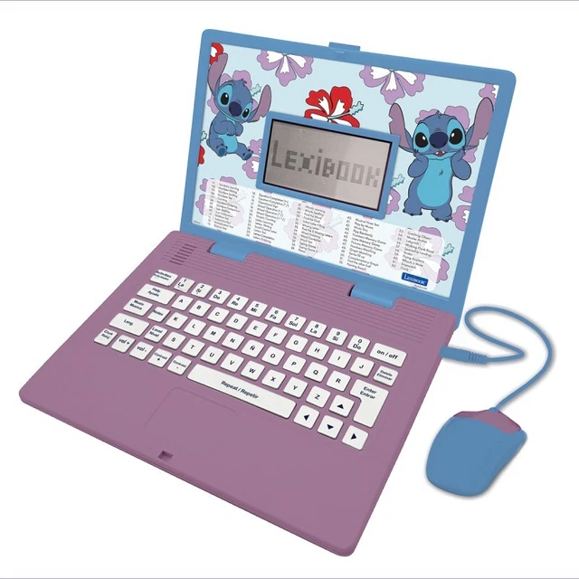 LEXIBOOK JC598DI2 DISNEY Stitch Bilingual Educational Laptop with 124 ...