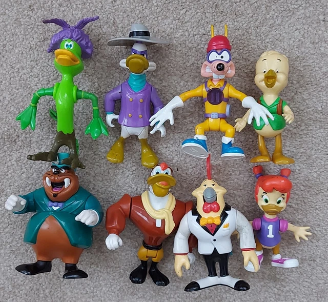 VINTAGE DARKWING DUCK Full Set Of 8 Figures Disney Playmates Toys 1991