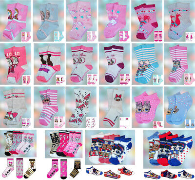 Ragazza Calzini Sneakers Calzini per Bambini Lol Frozen Kitty Tgl 23/26 27/30