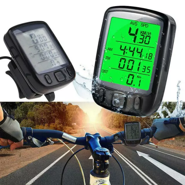 Sans fil Numérique Étanche LCD Ordinateur De Vélo Odomètre Compteur De