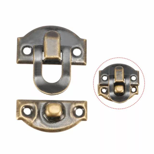 Box Latch, Small Size Bronze Decorative Hasp Jewelry cases Catch w Screws 10 pcs 3