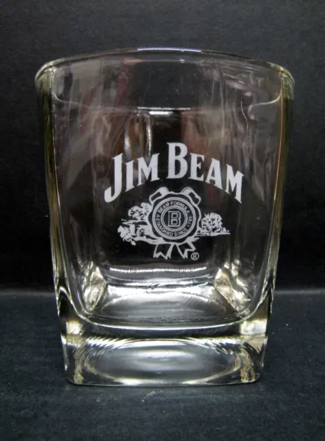 Jim Beam Bourbon Glass vgc (3 1/2" x  3 3/8")