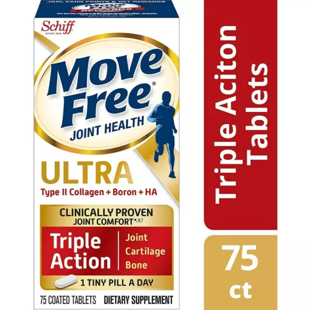 Schiff Move Free Ultra Triple Action with Type II Collagen, 75 Tablets