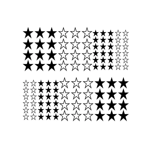 Car Stars Fashion Sticker Waterproof Decal Laptop Guitar Truck Auto Accessories