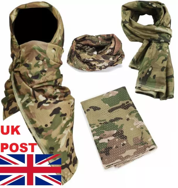 Britische Armee Schal Scrim Net Schal Viel Mtp Multicamo Tactical Sas Kadett Scharfschütze