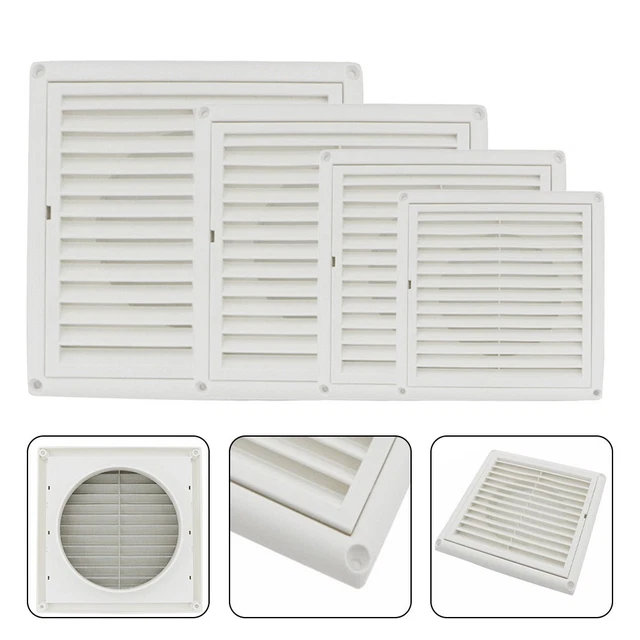 Copertura Ventilazione A Parete Rotonda In PP Bianco, Diametro Regolabile 40-150 Mm, Griglia Decorativa Per Aria Condizionata
