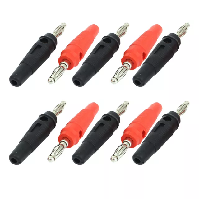 Altavoz 3mm Cable De Alambre Macho Conector Banana conector 10Pcs Rojo Negro