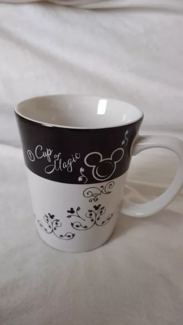 Disney Parks Cup Of Magic Coffee Mug Mickey Mouse Ceramic Tea Cup Black White