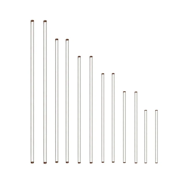 12PCS Glass Stirring Rod Stir Stick with Both Ends Round - 15.8" 13.8" 12" 10...