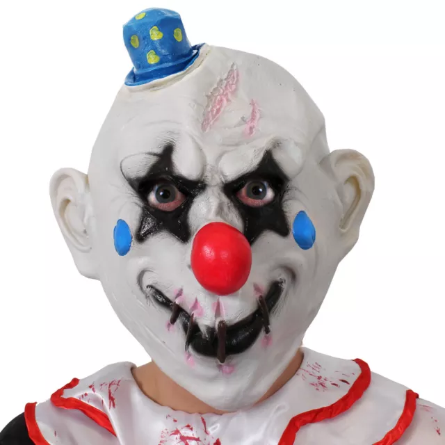 Stitched Lips Clown Mask Halloween Latex Killer Scary Horror Fancy Dress Party