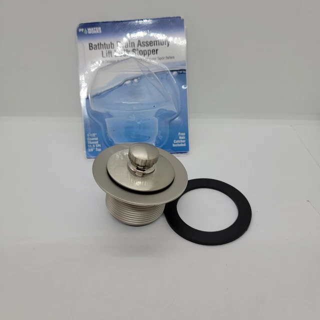 PF WaterWorks PF0940-CH Lift Lock (Push Pull) Bathtub/Bath Tub Drain Assembly...