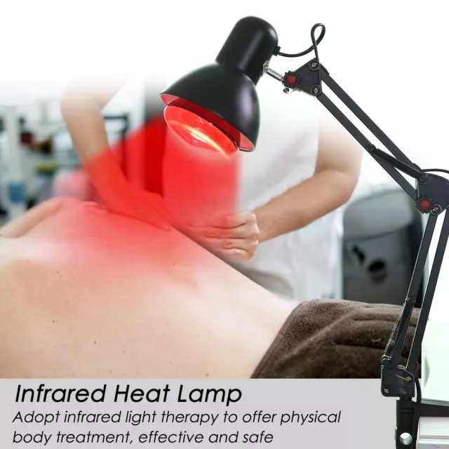 275W Lámpara de calor de terapia de luz roja infrarroja IR para masaje alivio del dolor muscular