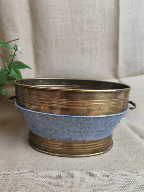 Ancienne Goujonnière En Zinc Des Années 50 – Vivier / Bourriche – 40 Cm