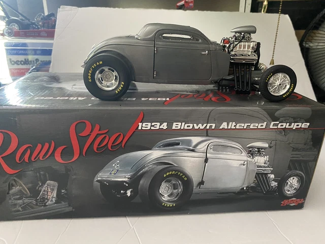 Acme 1934 Raw Steel Blown Altered Coupe …Show Room Condition…1/18 Scale..