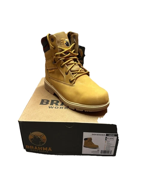 BRAHMA MENS WORK Boots Bravo Waterproof Soft Toe Brown Size  display picture 3