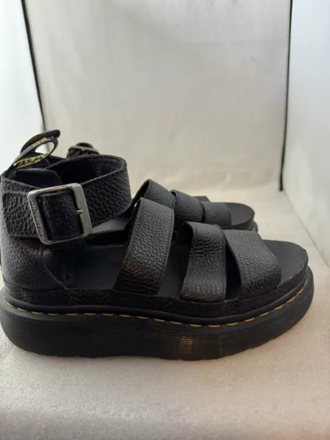 Dr Martens CLARISSA II Platform QUAD MILLED NAPPA LEATHER SANDALS Size 8