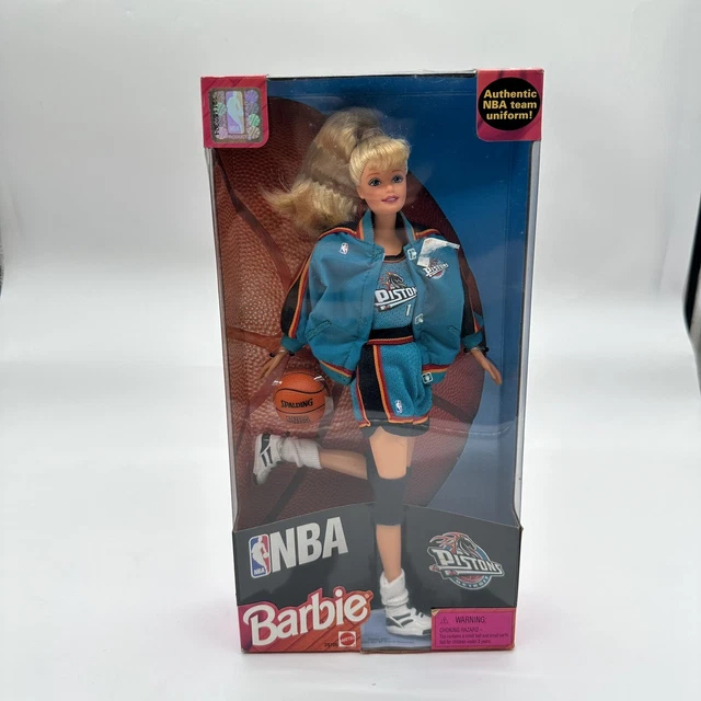 NRFB NBA Barbie Detroit Pistons Basketball 1998 Mattel NEW