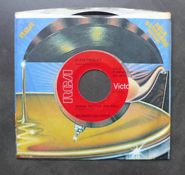 7" Elvis Presley - Shake, Rattle & Roll / Lawdy Miss Clawdy- US RCA 447-0615