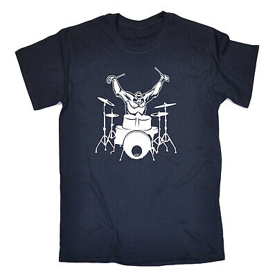 Gorilla Drummer Drums Music - Mens Funny Novelty Gift T Shirt T-Shirt Tshirts