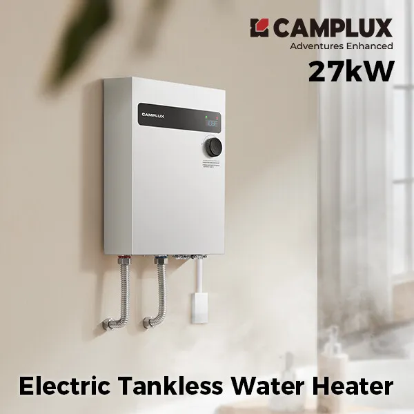 CAMPLUX 27KW Electric Water Heater for Whole House Instant Hot On Demand Shower