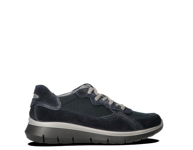 Chaussures IGI&CO Homme Baskets Trendy Bleu Cuir Naturel, Tissu 7120422
