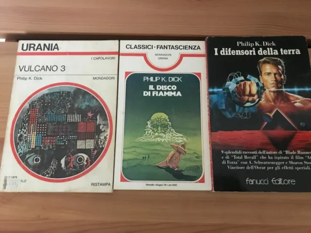 Philip K. Dick Lotto 3 libri Atto di Forza Total Recall Vulcano 3 Fanucci Urania