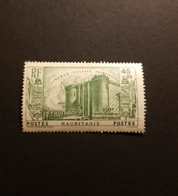 France Colonie Mauritanie  N°100 Neuf * Mh 1939 Cote 13€