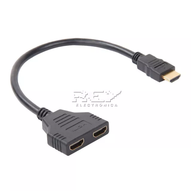 Cable Adaptador Duplicador HDMI Macho a Doble HDMI Hembra Negro  v519 2