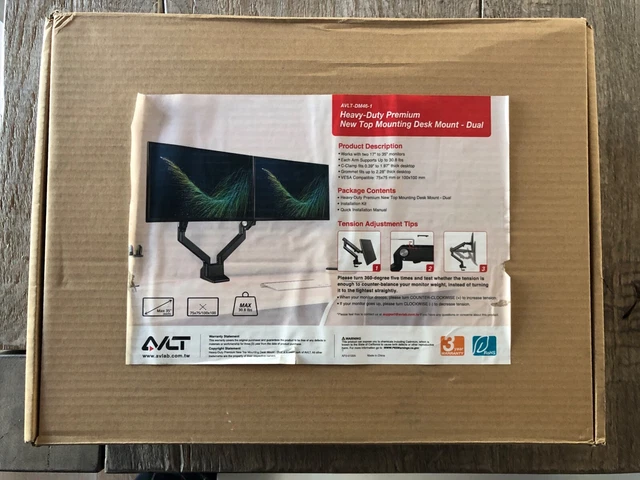 Avlt-Dm46-1 Heavy Duty Premium New Top Mounting Desk Mount- Dual