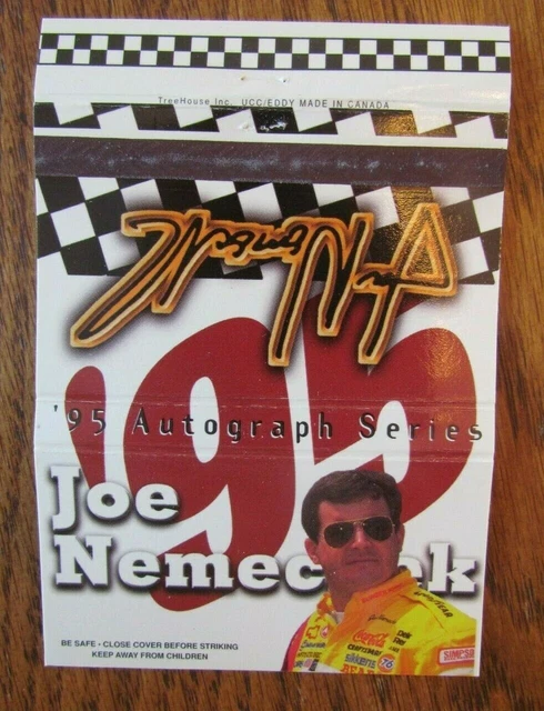 Nascar Racing Car Driver Joe Nemechek Matchbook Cover Empty 1995 Matchcover -D4