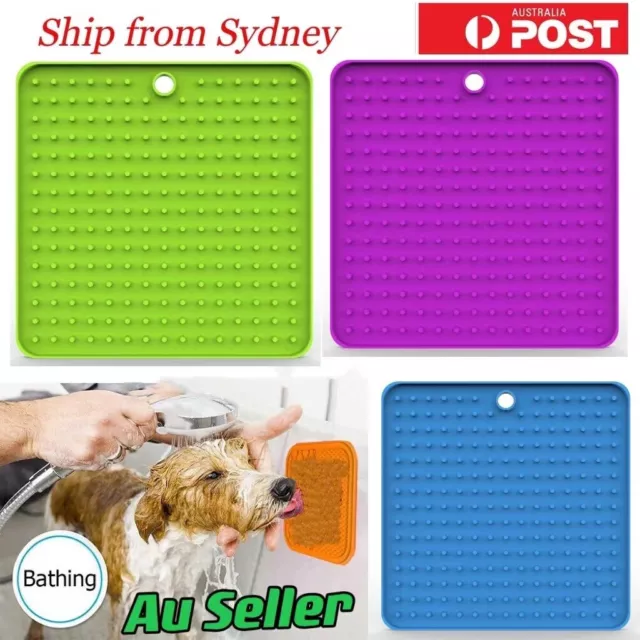 Dog Pet Lick Mat Pad Anti-Anxiety Toy Boredom Buster Treat Slow Feeder AU