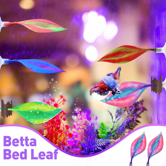 Aquarium Artificial Leaf Betta Bed Fish Resting Leaf Hammock Fish Tank Decors