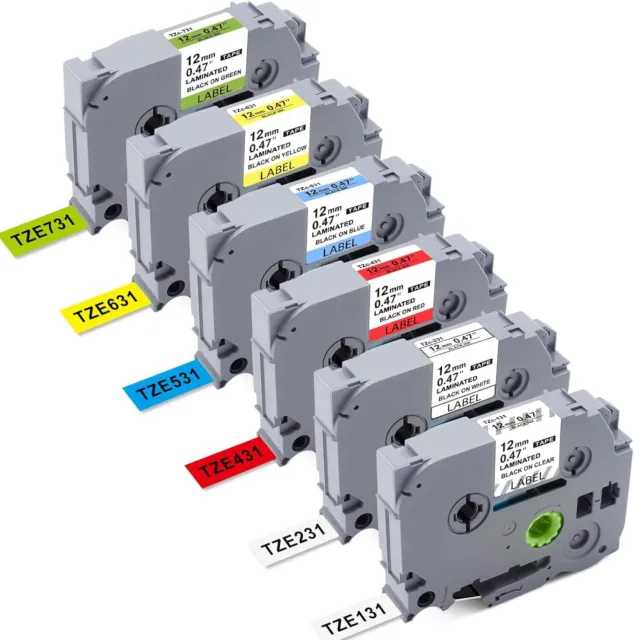 Compatible Brother TZ TZe-231 Label Tape Printer P-Touch Laminated 18mm/12mm/9mm