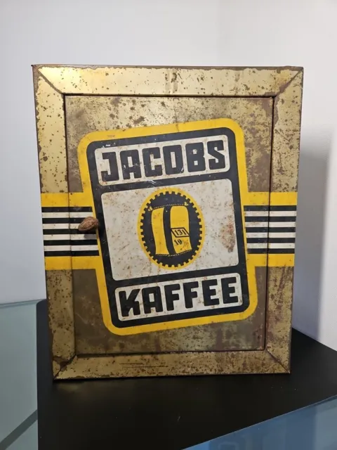 Jacobs Kaffee Werbevitrine Reklame Blechdose Deko Vintage
