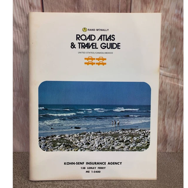 VINTAGE 1973 RAND McNally Road Atlas Travel Guide USA Mexico Canada Map