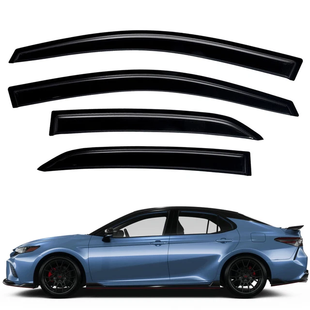 Smoke Window Visors Rain Guards Vent Shade Deflectors For 2018-2023 Toyota Camry