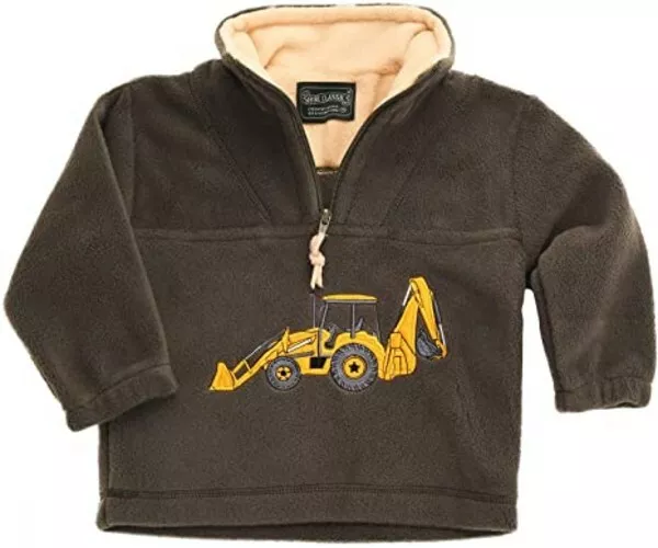 Childrens / kids/ Boys / Girls / Childs embroidered digger fleece / jumper / top