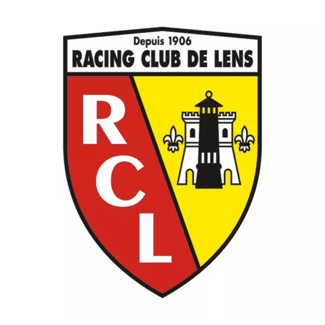 Sticker plastifié RACING CLUB de LENS - RCL - FOOT - 10cm x 7cm