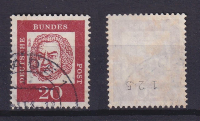 Bund 352y RM mit ungerader Nummer 125 Bedeutende Deutsche 20 Pf postfrisch